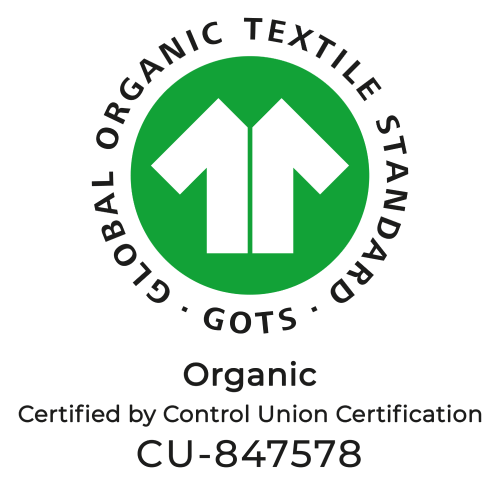 A circular logo showing a white T-shirt icon on a green background, with