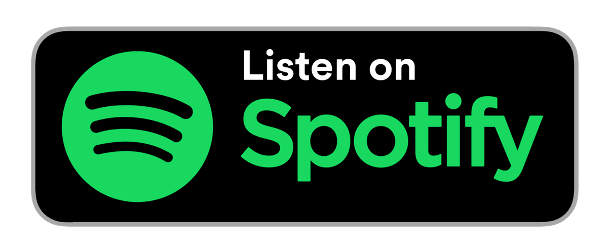 A black rectangle displays Spotify's green logo on the left. Next to it, white text reads,