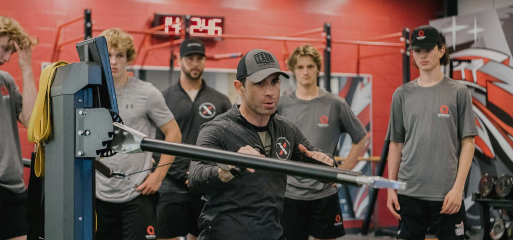 Andy O'Brien leading a training session of hockey players