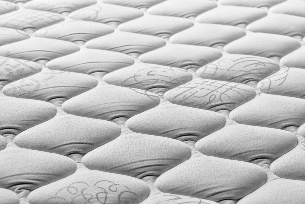 A zoomed in image of a hybrid mattress