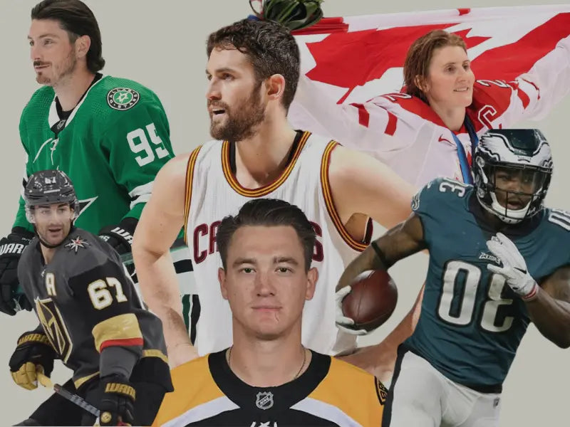 Collage of different athletes from multiple sports